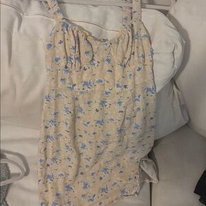 aeropostale Floral Beige and Blue Dress